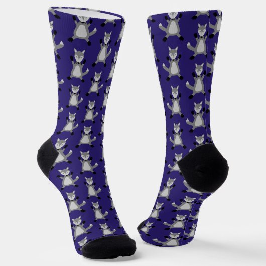 Niedlicher Halloween Wolf Gemustert Socken (Gewinkelt)