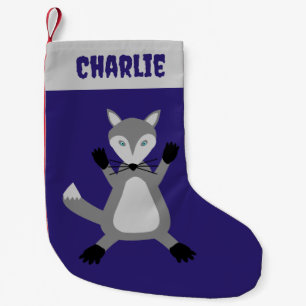 Niedlicher Halloween-Wolf-Individuelle Name Kleiner Weihnachtsstrumpf