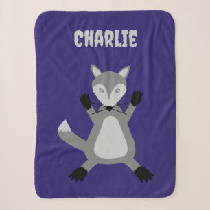 Niedlicher Halloween-Wolf-Individuelle Name Sherpadecke
