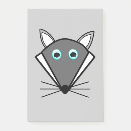 Niedlicher Halloween Wolf Post, merkt Pad Post-it Klebezettel (Vorderseite)