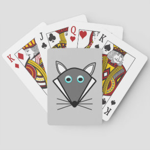 Niedlicher Halloween-Wolf Spielkarten