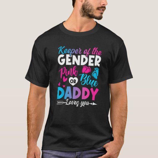 Niedlicher Halter der Lieben Rosa oder Blau Daddy T-Shirt (Vorderseite)