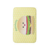 Niedlicher Hamburger-Cartoon Badematte (Vorderseite Vertikal)