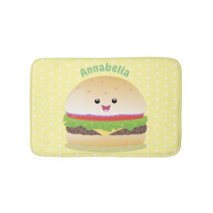 Niedlicher Hamburger-Cartoon Badematte