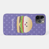Niedlicher Hamburger-Cartoon Case-Mate iPhone Hülle (Rückseite (Horizontal))