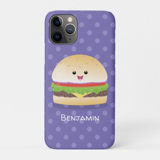 Niedlicher Hamburger-Cartoon Case-Mate iPhone Hülle (Rückseite)