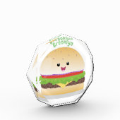 Niedlicher Hamburger-Cartoon Fotoblock (Links)