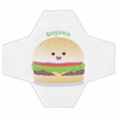Niedlicher Hamburger-Cartoon Fußball (Flach)
