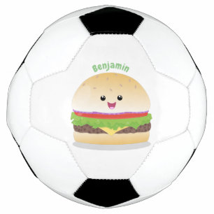 Niedlicher Hamburger-Cartoon Fußball