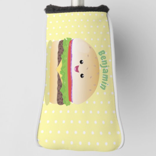 Niedlicher Hamburger-Cartoon Golf Headcover (Rotieren 90)