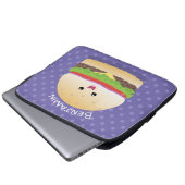 Niedlicher Hamburger-Cartoon Laptopschutzhülle (Vorne Knopf)