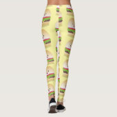 Niedlicher Hamburger-Cartoon Leggings (Rückseite)