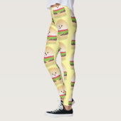 Niedlicher Hamburger-Cartoon Leggings (Links)