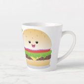 Niedlicher Hamburger-Cartoon Milchtasse (Rechts)