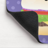 Niedlicher Hamburger-Cartoon Mousepad (Ecke)