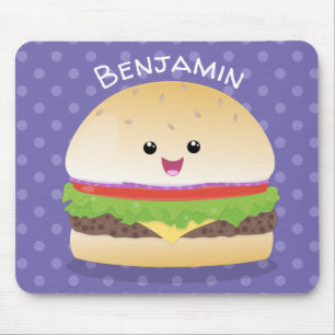 Niedlicher Hamburger-Cartoon Mousepad