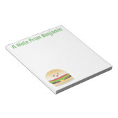 Niedlicher Hamburger-Cartoon Notizblock (angewinkelt)