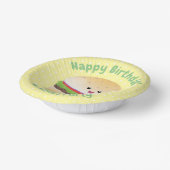 Niedlicher Hamburger-Cartoon Pappteller (Gewinkelt)