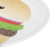 Niedlicher Hamburger-Cartoon Schneidebrett (Ecke)