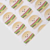 Niedlicher Hamburger-Cartoon Seidenpapier (Ausschnitt)