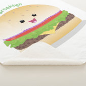 Niedlicher Hamburger-Cartoon Sherpadecke (3/4)