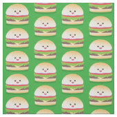 Niedlicher Hamburger-Cartoon Stoff (Muster)