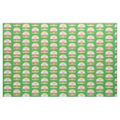 Niedlicher Hamburger-Cartoon Stoff (Fat Quarter (45,7 x 55,9 cm))