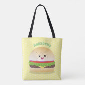 Niedlicher Hamburger-Cartoon Tasche (Rückseite)