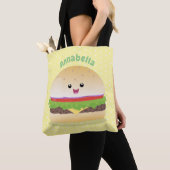 Niedlicher Hamburger-Cartoon Tasche (Von Nahem)
