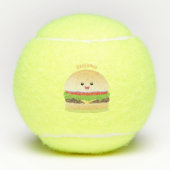 Niedlicher Hamburger-Cartoon Tennisbälle (Vorderseite)