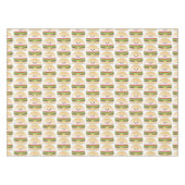 Niedlicher Hamburger-Cartoon Tischdecke (Vorderseite (Horizontal))