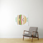 Niedlicher Hamburger-Cartoon Wandteppich (Beispiel (Horizontal))