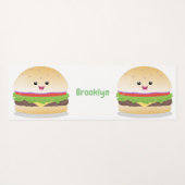 Niedlicher Hamburger-Cartoon Yogamatte (Rückseite (Horizontal))
