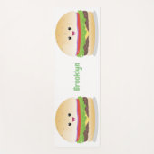 Niedlicher Hamburger-Cartoon Yogamatte (Vorderseite)