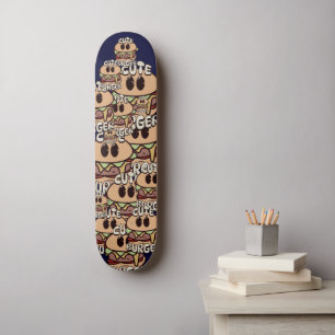 niedlicher Hamburger Skateboard