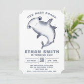 Niedlicher Hammerhead Hai Geburtstag Einladung (Stehend Vorderseite)