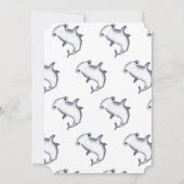 Niedlicher Hammerhead Hai Geburtstag Einladung (Rückseite)