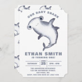 Niedlicher Hammerhead Hai Geburtstag Einladung (Vorne/Hinten)