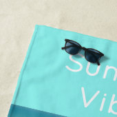 Niedlicher Hamster am Strand - Sommer Türkis Strandtuch (Beispiel)