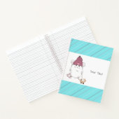 Niedlicher Hamster Blau Streifen Notizblock (Innenseite)