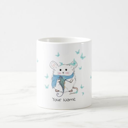 Niedlicher Hamster Butterfly Custom Kaffeetasse (Mittel)