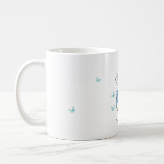 Niedlicher Hamster Butterfly Custom Kaffeetasse (Links)
