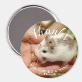 Niedlicher Hamster-Dank für die Hand Magnet (Vorderseite/Rückseite)