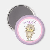 Niedlicher Hamster, der Erdnuss-Cartoon isst Magnet (Vorderseite/Rückseite)