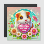 Niedlicher Hamster feiert Muttertag Magnetkarte (Vorne/Hinten)