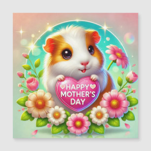 Niedlicher Hamster feiert Muttertag Magnetkarte