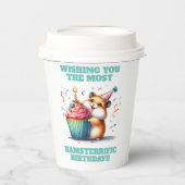 Niedlicher Hamster Heftkuchen Hamsterrier Geburtst Pappbecher (Vorderseite)