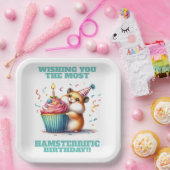 Niedlicher Hamster Heftkuchen Hamsterrier Geburtst Pappteller (Party)