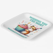 Niedlicher Hamster Heftkuchen Hamsterrier Geburtst Pappteller (Gewinkelt)