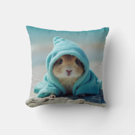 Niedlicher Hamster im Beach-Adorable Summer Design Kissen